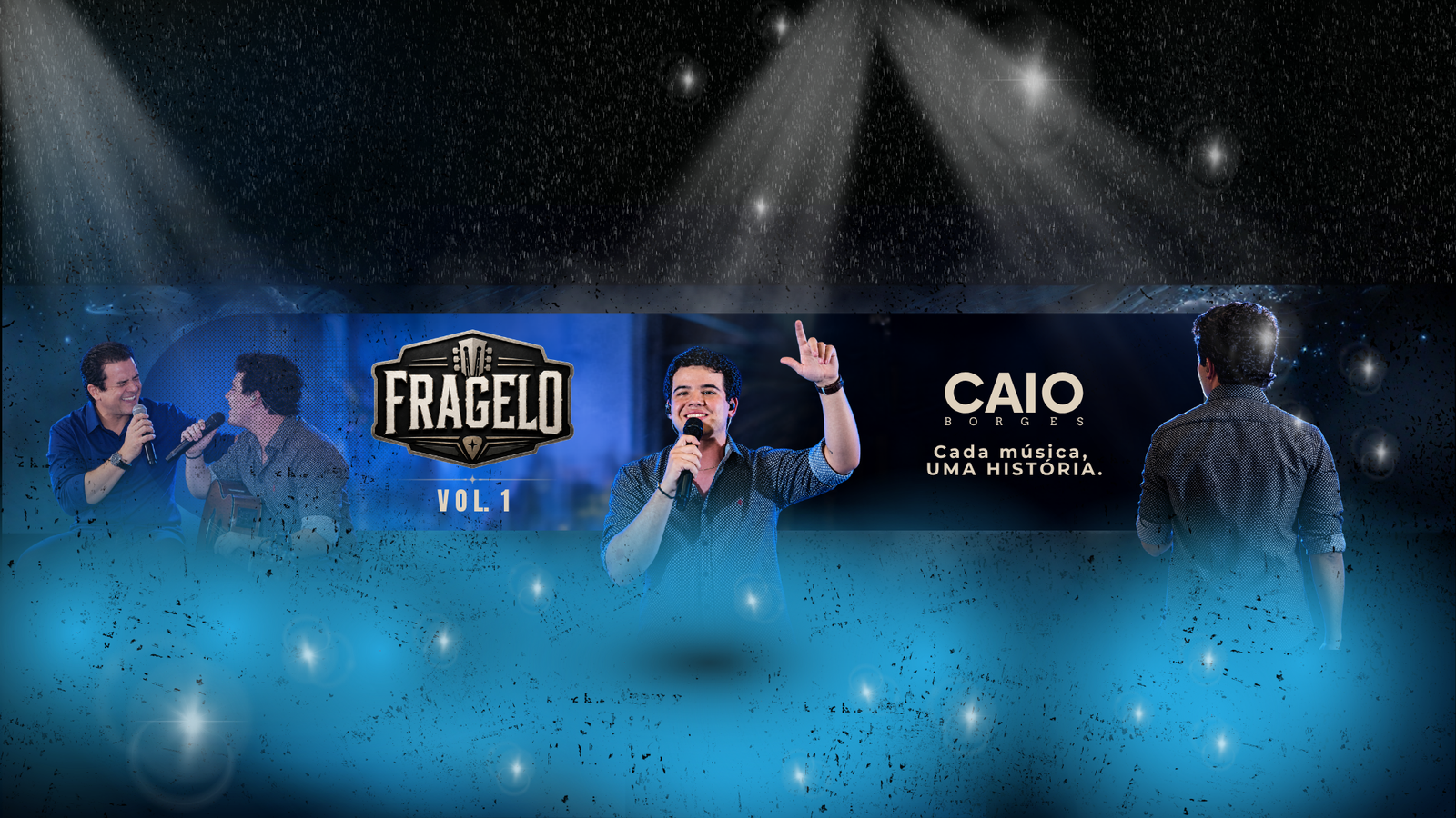 Caio Borges no palco durante o projeto Fragelo Volume 1
